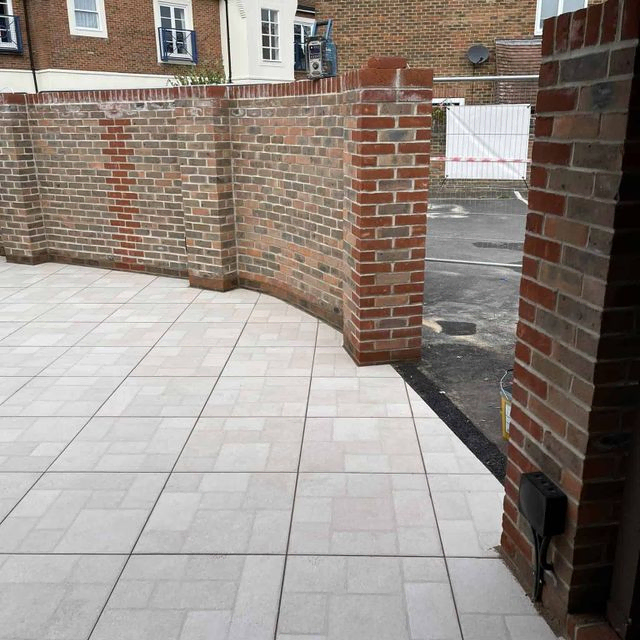wall and patio